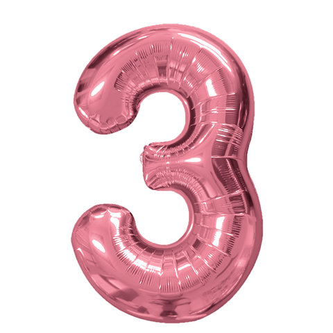 шар фольгированный цифра 3 rose gold 6073336