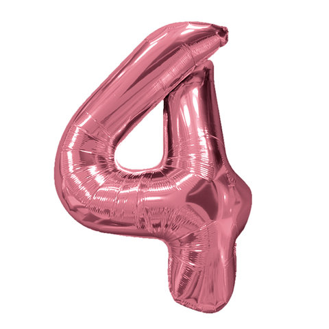 шар фольгированный цифра 4 rose gold 6073343
