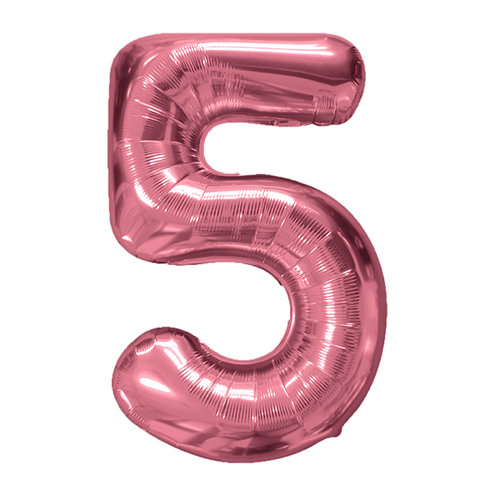 шар фольгированный цифра 5 rose gold 6073350