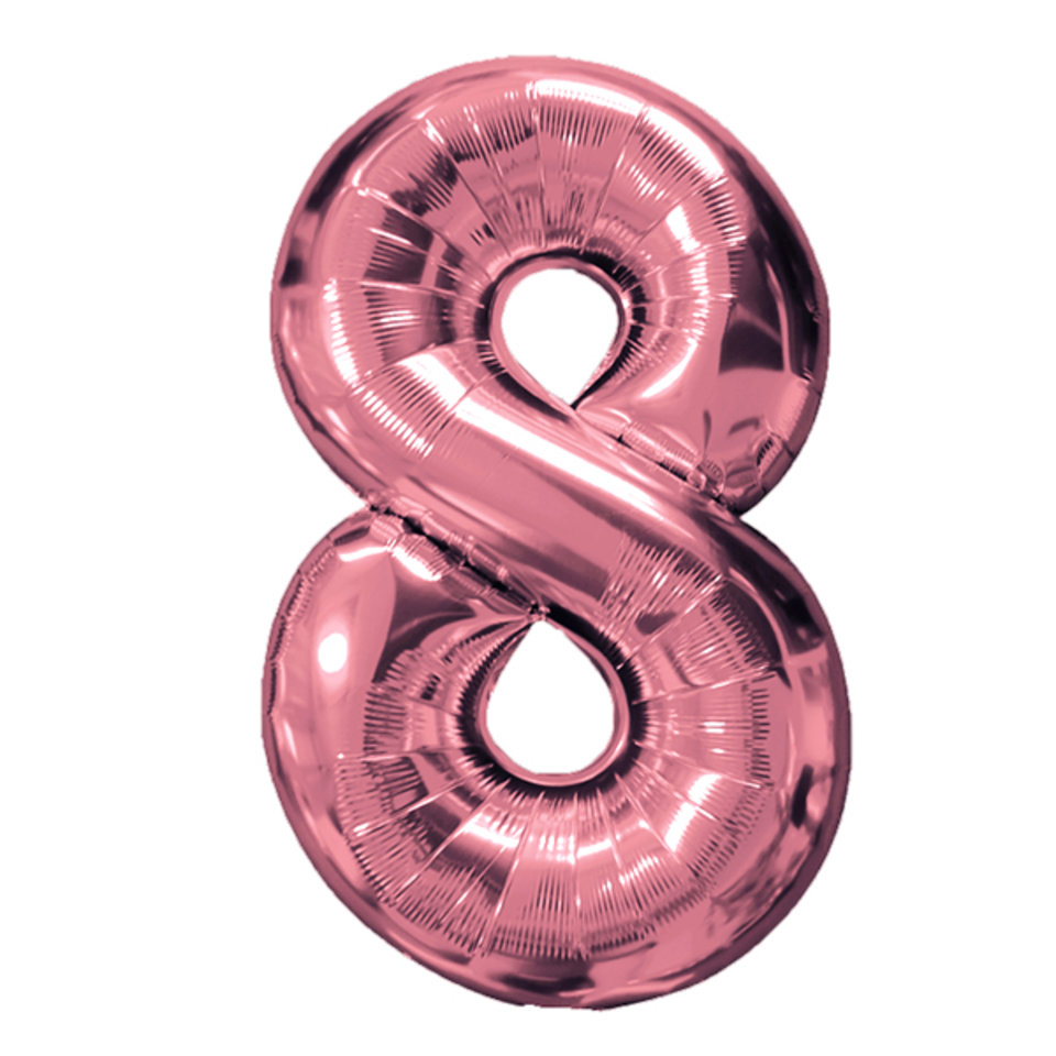 шар фольгированный цифра 8 rose gold 6073381