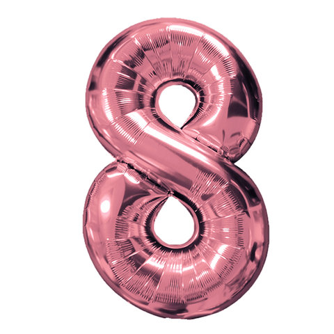 шар фольгированный цифра 8 rose gold 6073381
