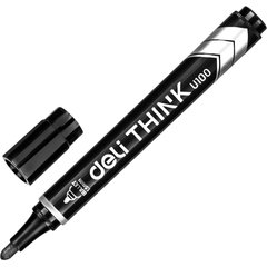 маркер перманентный круглый наконечник 1.5-3мм deli think u100 1407976