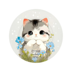 тарелки бумажные Cute cat 18см 6шт. 57312 380808 meshu