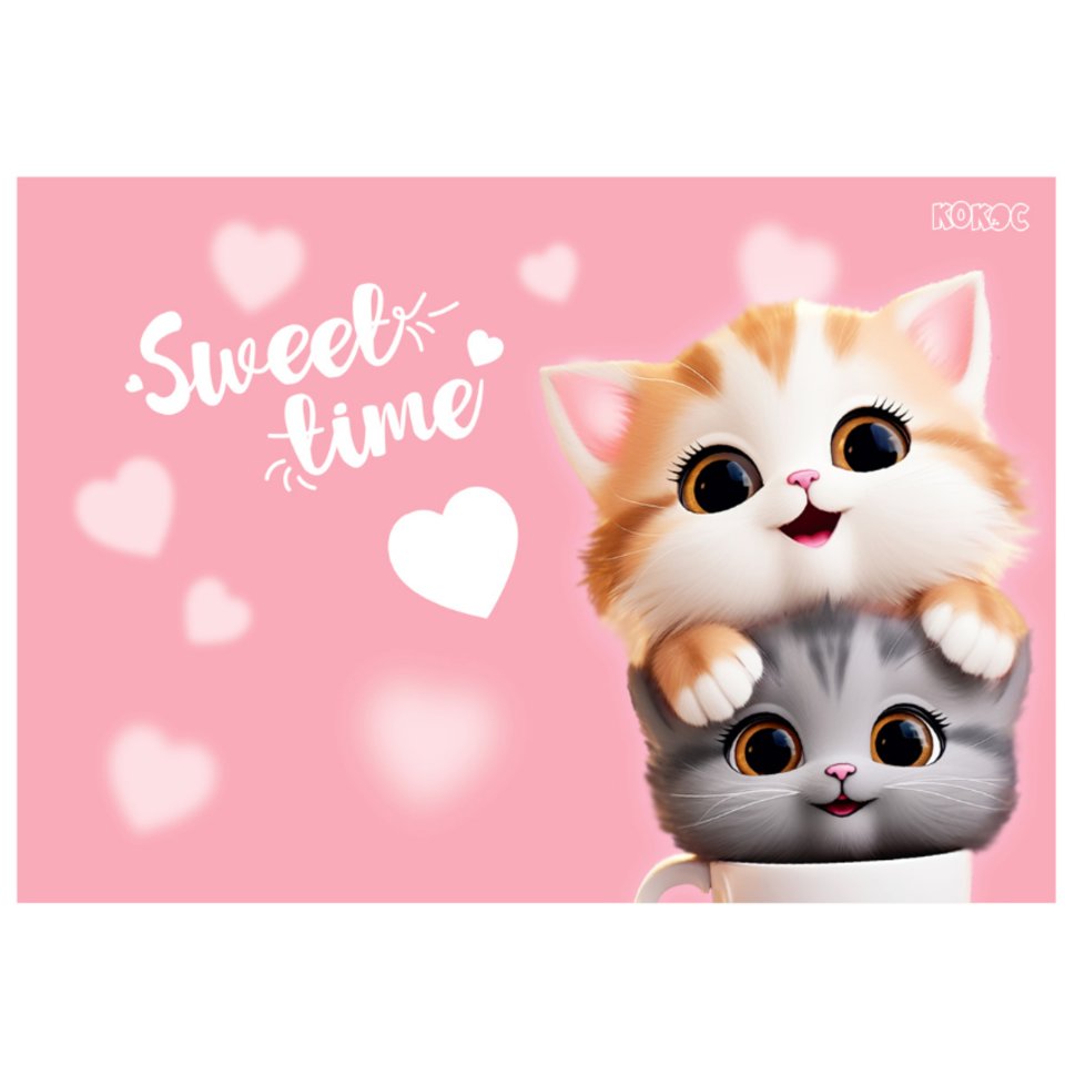 пленка для труда Cute Cats 50х70см 251018 пленка для труда Cute Cats 50х70см 251018