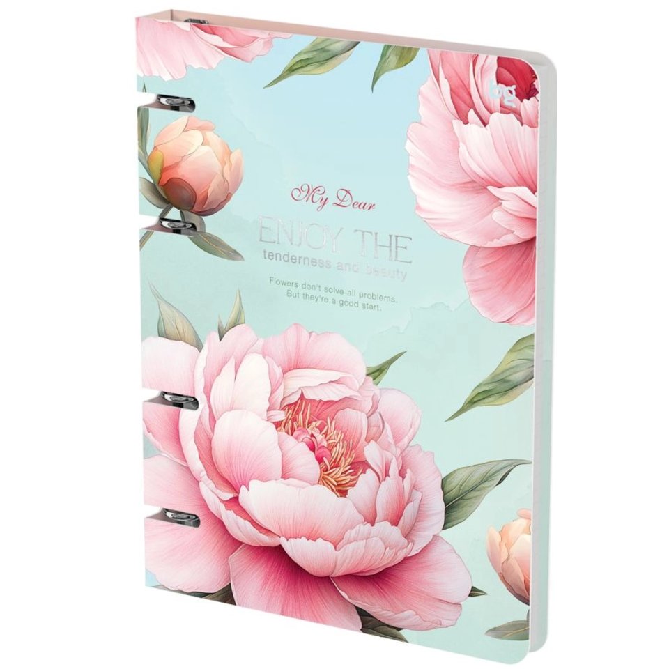 тетрадь на кольцах 120л Розовые розы 57858 382729
