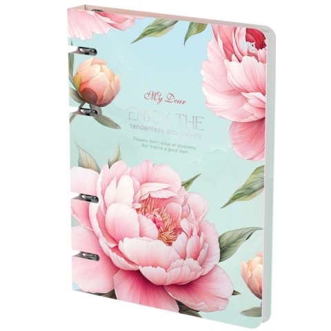 тетрадь на кольцах 120л Розовые розы 57858 382729