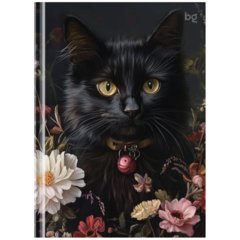 записная книжка А6 64 листа Кот и цветы 08457 377896