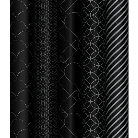 бумага Pattern on black 70х100см 53487 358115 meshu
