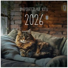 календарь настенный 12 листов 30х30 Коты 381010 2026г