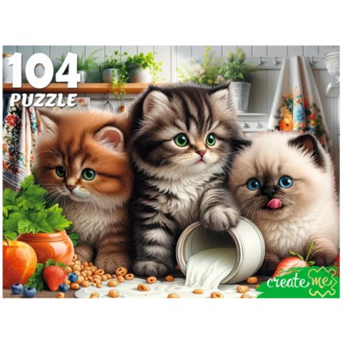пазлы 104 Три котенка на кухне 7605