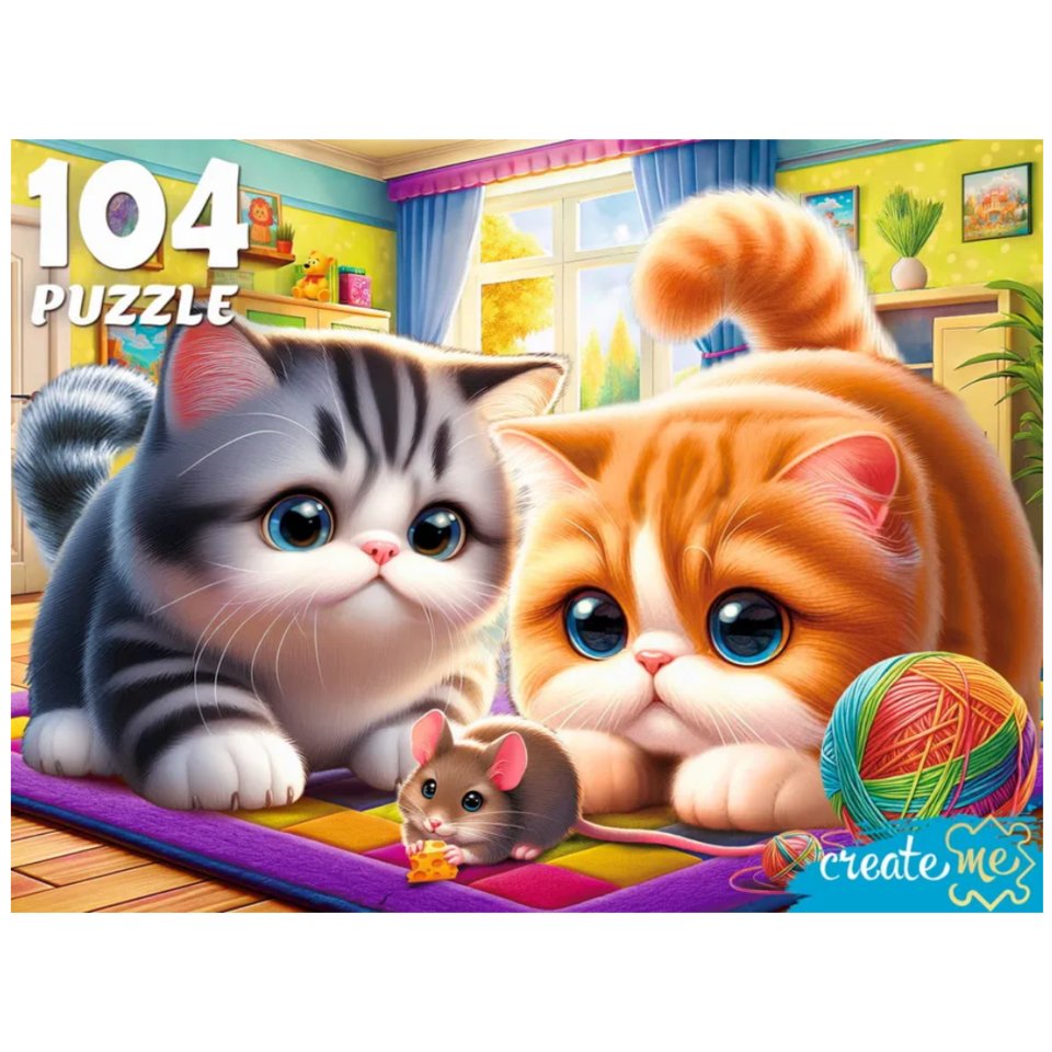 пазлы 104 Котята и мышонок 6643
