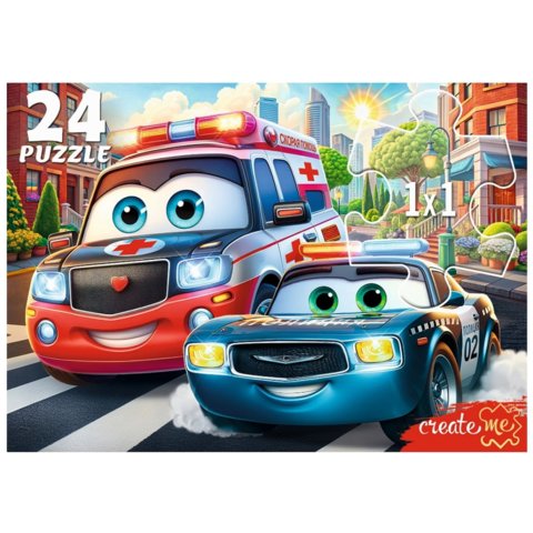 пазлы 24 макси Городские машинки 0209