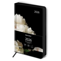 ежедневник А5 датированный твердая обложка Flowers 117454 2026г