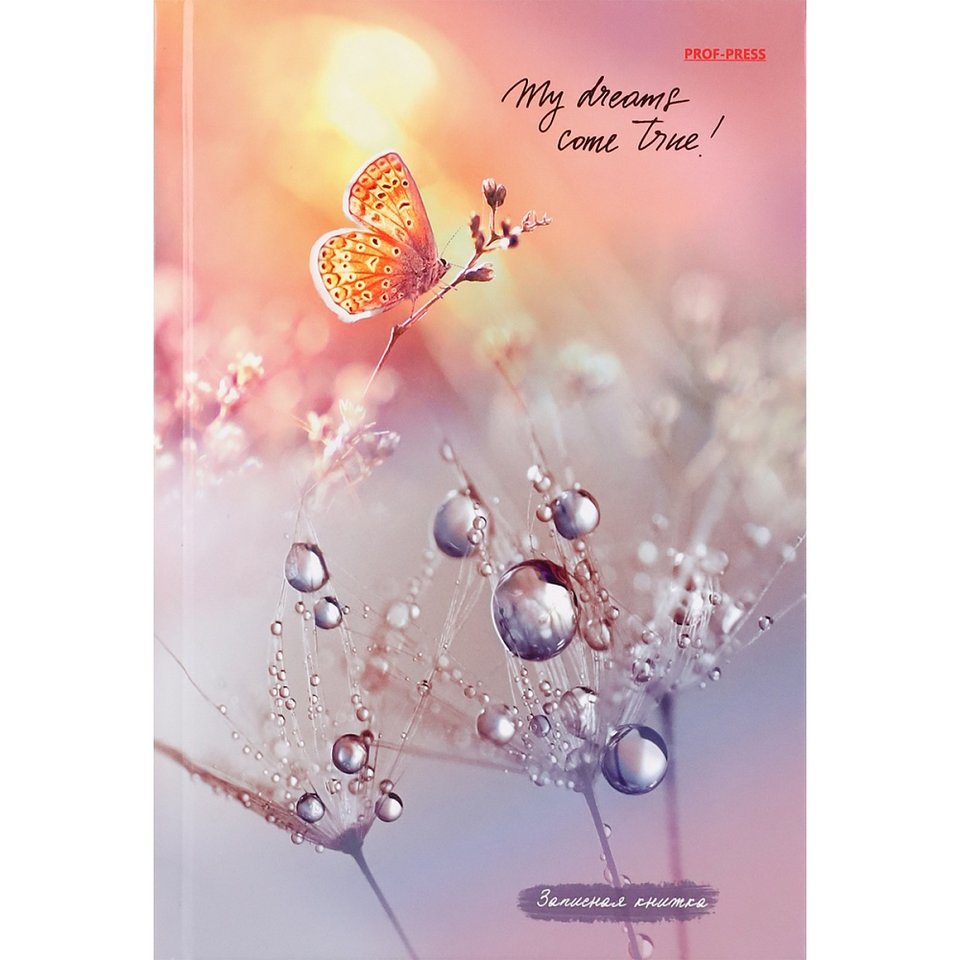 книга для записи А5 80л Капли росы клетка 6771