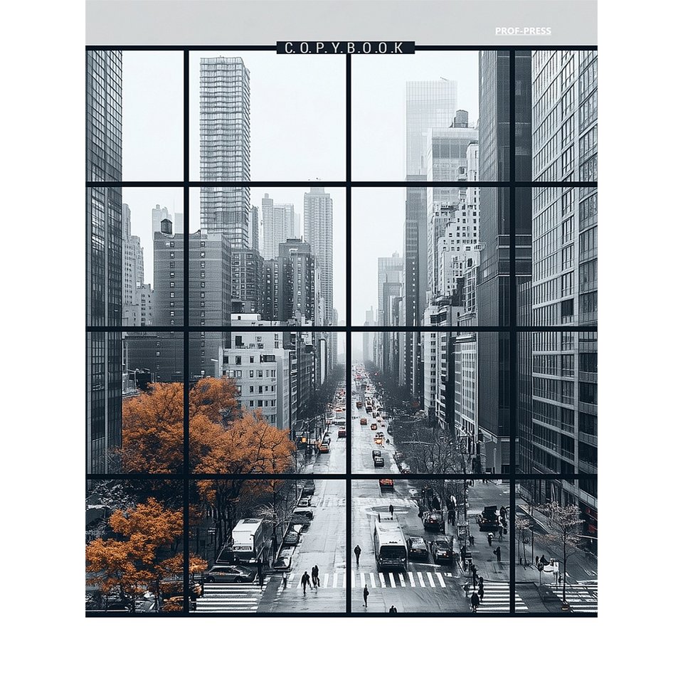 тетрадь на кольцах 80л Вид на мегаполис 4897