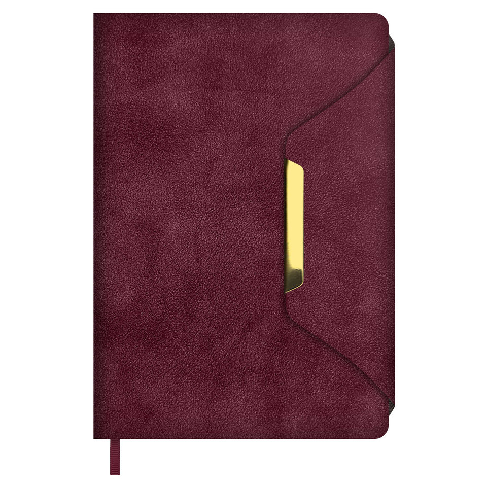ежедневник А5 недатированный Делавэ бордовый 70608