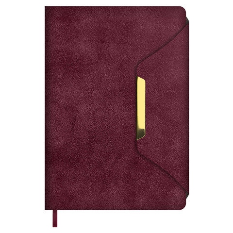 ежедневник А5 недатированный Делавэ бордовый 70608