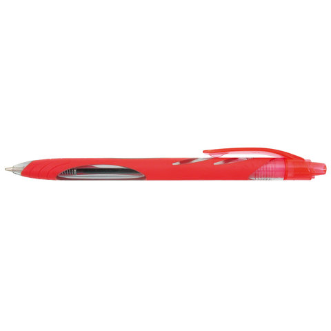 ручка шариковая ZEBRA OLA автоматическая красная резиновая вставка