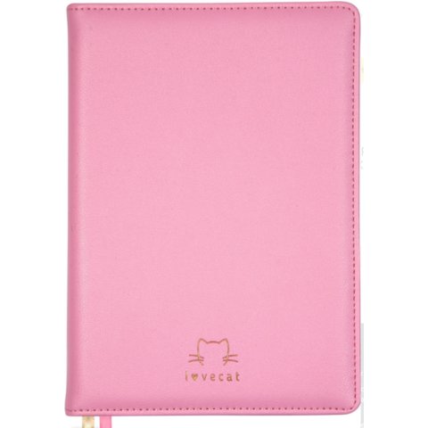 ежедневник А5 недатированный I love cat розовый 2234309
