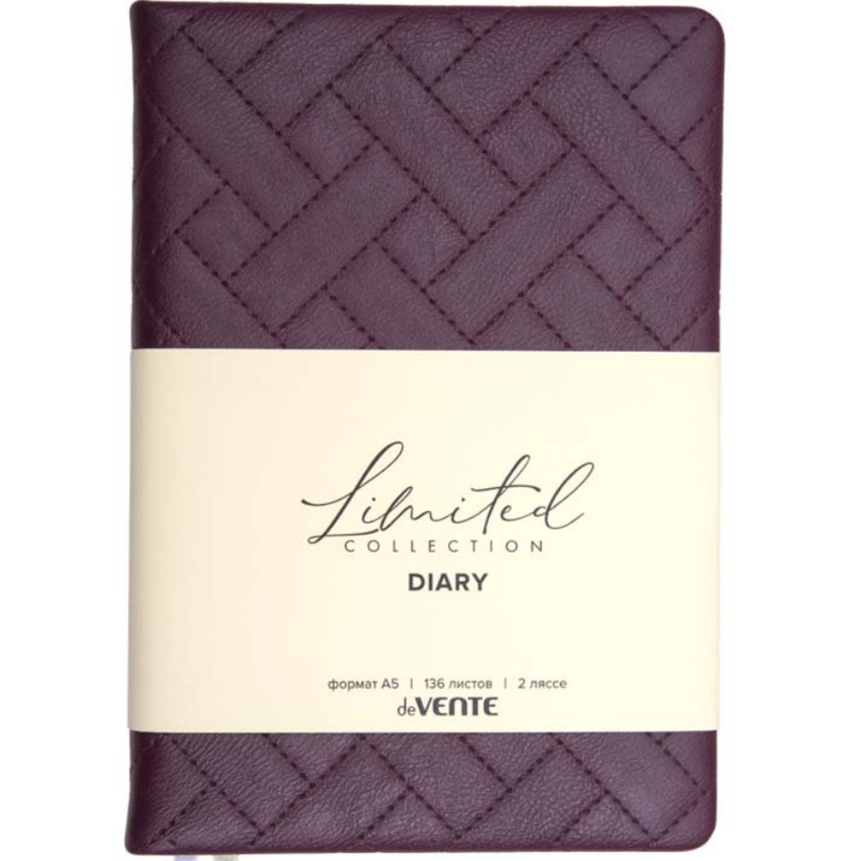 ежедневник А5 недатированный Elizabeth бордовый 2234696