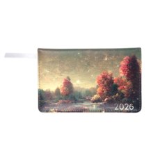 еженедельник А7 датированный твердый переплет Nature коричневый горизонтальный 2026г 2239637