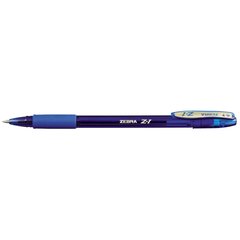ручка шариковая ZEBRA Z-1 синяя резиновая вставка 4 поколение чернил