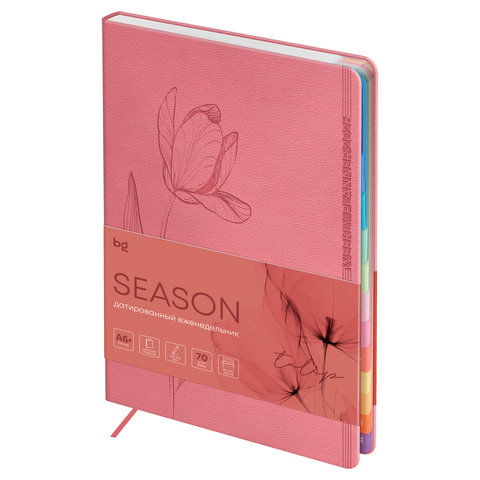 еженедельник А6 датированный Season интегрированная обложка с вырубкой коралловый 66079 382196 2026г еженедельник А6 датированный Season интегрированная обложка с вырубкой коралловый 66079 382196 2026г