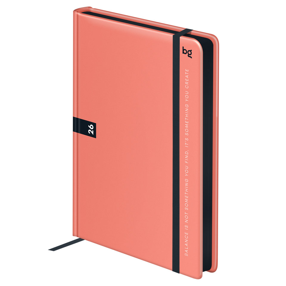ежедневник А5 датированный Monochrom коралловый 09617 380699 2026г