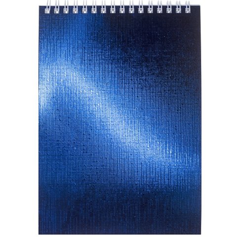 блокнот А5 80л Metallic синий бумвинил гребень 093254