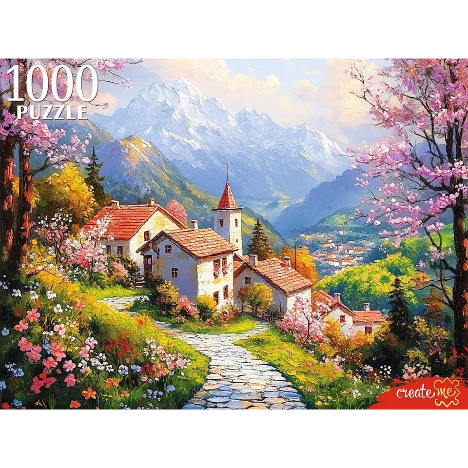 пазлы 1000 Городок в горах 8273