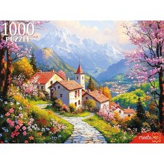 пазлы 1000 Городок в горах 8273