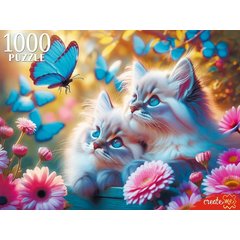 пазлы 1000 Котята и бабочки 8280