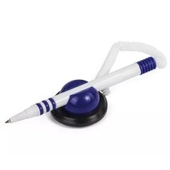 ручка шариковая настольная на подставке белый/синий br141353