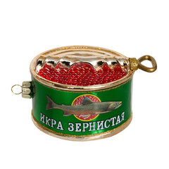 игрушка стеклянная Икра красная 9см glt945