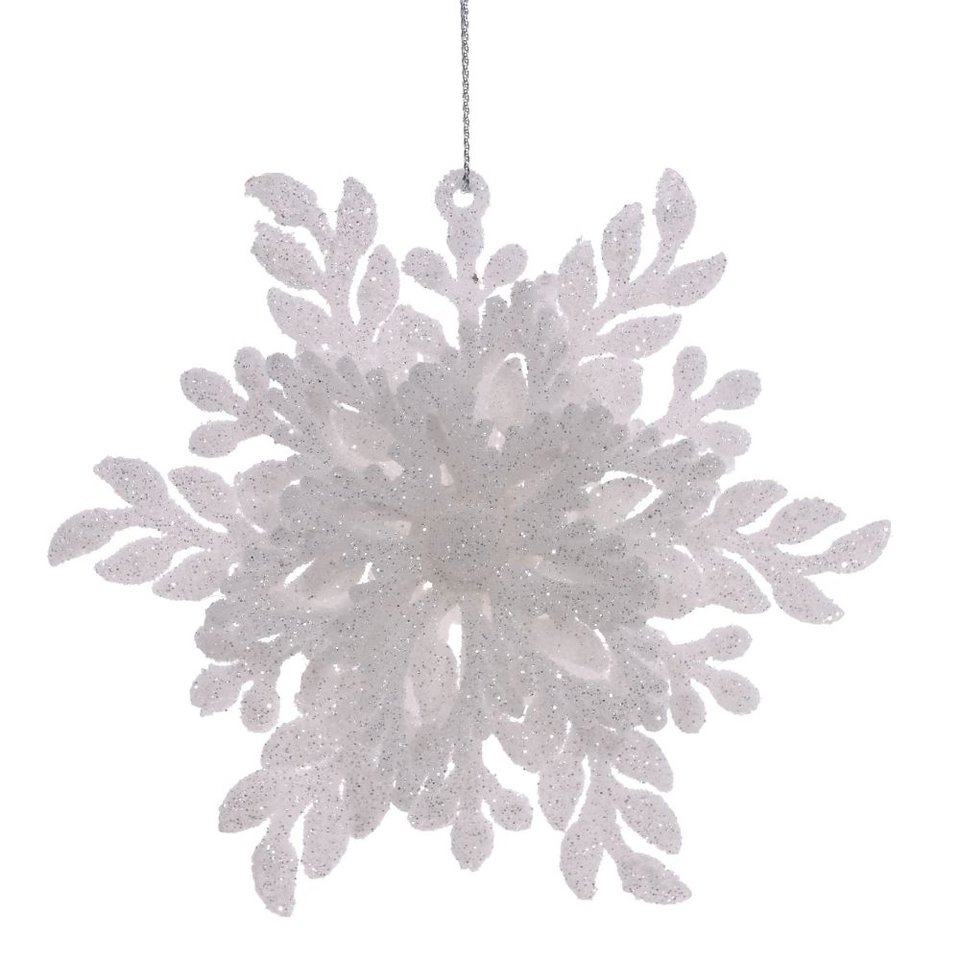 новогоднее украшение акриловое Снежинка 12см 754277