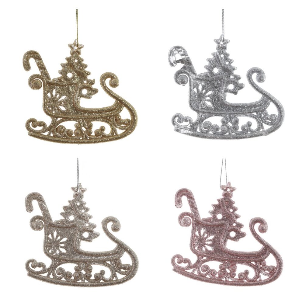 новогоднее украшение акриловое Сани 10см 822797