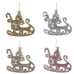 новогоднее украшение акриловое Сани 10см 822797