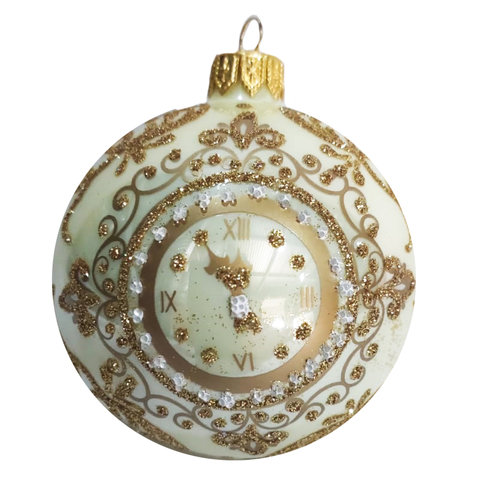 игрушка стеклянная шар Куранты 8см ку-80-224023/2