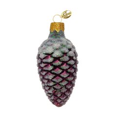 игрушка стеклянная Шишка в снегу бородо 9см фу-2-90/111