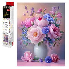 алмазная мозаика Букет пионов 30х40см 71367