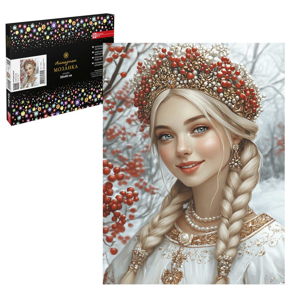 алмазная мозаика Русская краса 30х40см 71442