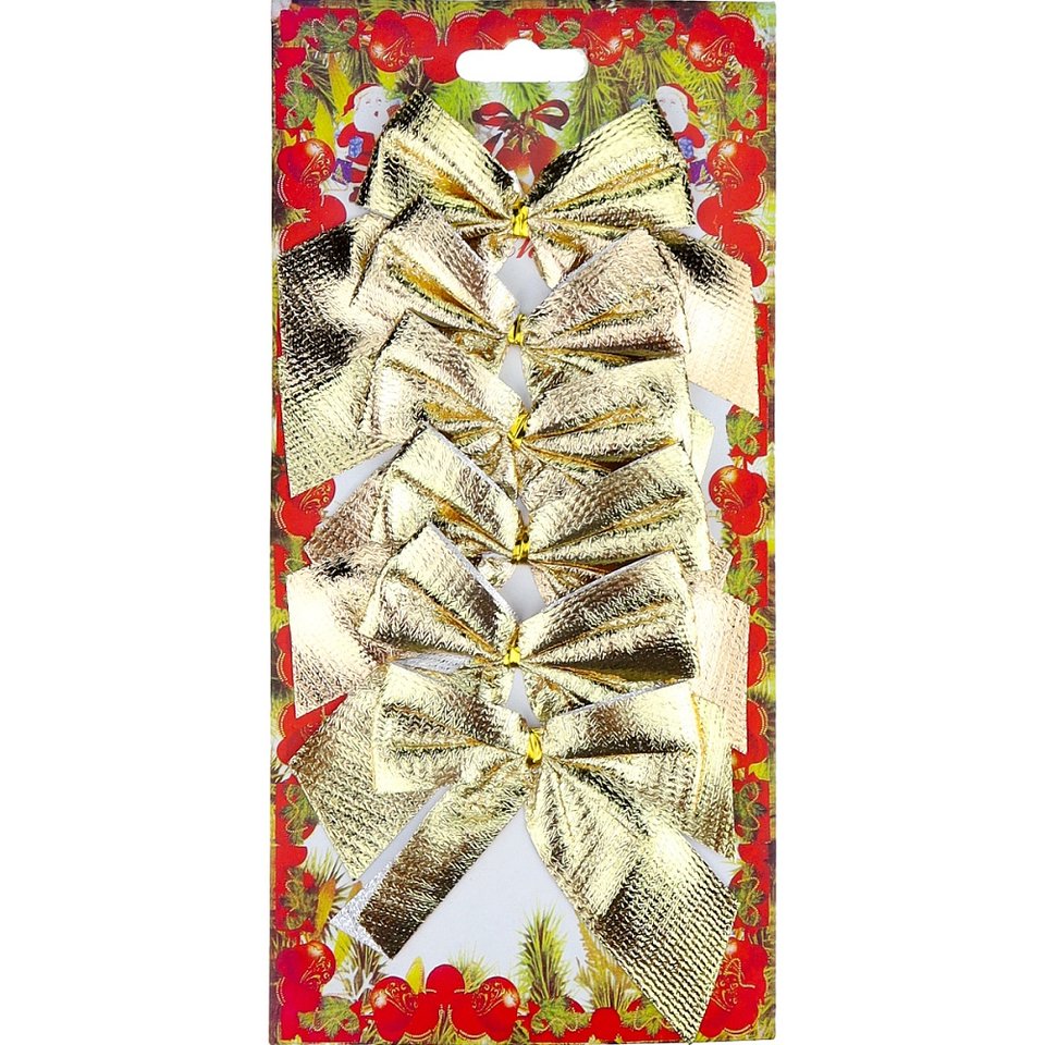 бант золото 6 штук 4449