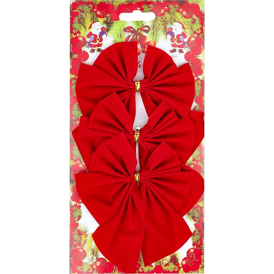 бант красный 3 штуки 4452