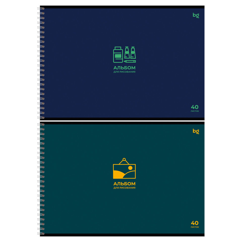 альбом для рисования 40л Минимализм гребень 08646 378716