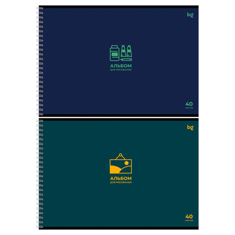 альбом для рисования 40л Минимализм гребень 08646 378716