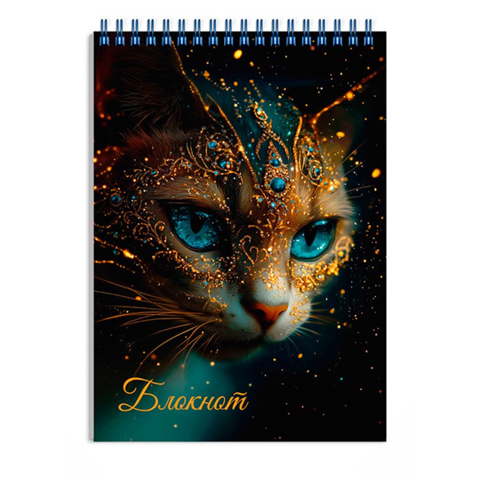 блокнот А6 80л Астральный кот гребень 70977
