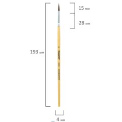 кисть пони №3 школьная круглая Пифагор 200832