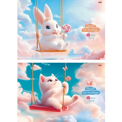 альбом для рисования 12л Нежные пушистики 7278