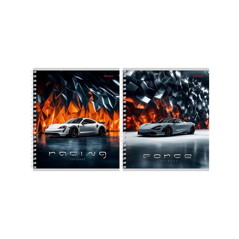 тетрадь 96л Премиальные машины гребень клетка 4884