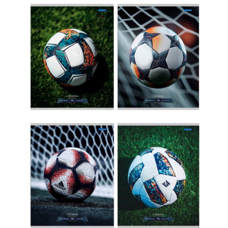 тетрадь 96л Футбольные мячи клетка 4173